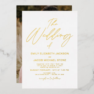 Invitation En Aluminium Le Mariage de White Gold Photo Elegant