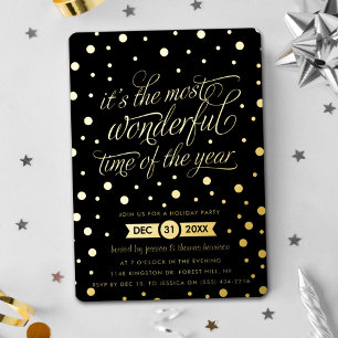 Invitation En Aluminium Le Temps Le Plus Merveilleux De L'Année Noël Réel