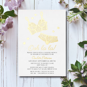 Invitation En Aluminium Lingerie Fête des mariées Panty Bachelorette