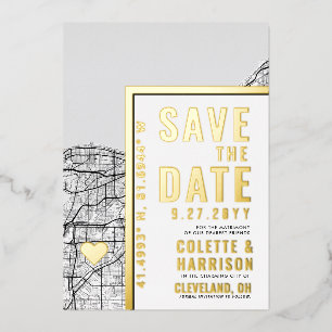 Invitation En Aluminium Localisateur d'amour Cleveland   Mariage Enregistr