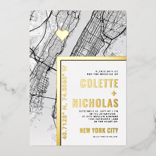 Invitation En Aluminium Localisateur d'amour de la ville de New York Mar