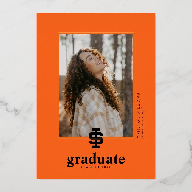 Invitation En Aluminium Logo de l'Université d'État de l'Idaho (Recto)