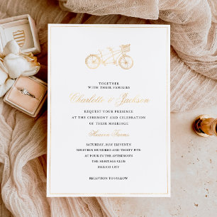 Invitation En Aluminium L'Or de Rustic