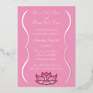 Invitation En Aluminium Lotus en rose