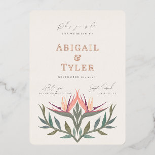 Invitation En Aluminium Lovebirds au Paradis Mariage