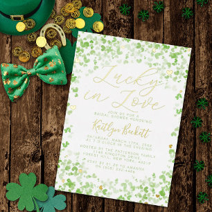 Invitation En Aluminium Lucky In Love Fête des mariées de la Saint Patrick