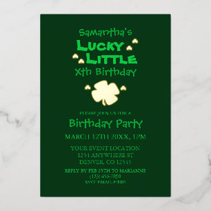 Invitation En Aluminium Lucky Little Birthday