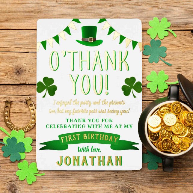 Invitation En Aluminium Lucky One Chalkboard 1er Anniversaire Merci réel (Créateur téléchargé)