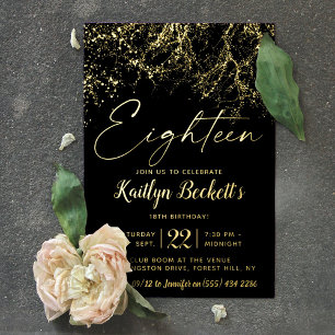 Invitation En Aluminium Lumières modernes 18ème anniversaire fête Real