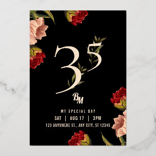 Invitation En Aluminium Luxe Avant Garde Baroque BM 35e anniversaire