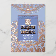 LuxGlitter bleu roseGold Ganesha Mariage hindou