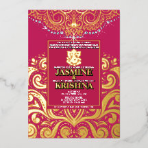 LuxGlitter Rose Rose Gold Ganesha Mariage Hindou