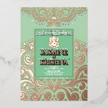 LuxGlitter Rose Sauge Or Ganesha Mariage Hindou
