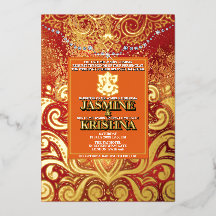 LuxGlitter Rouge Or Hindou Ganesha Indien