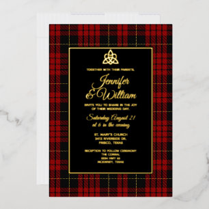 Invitation En Aluminium MacQueen Clan Tartan Plaid Mariage