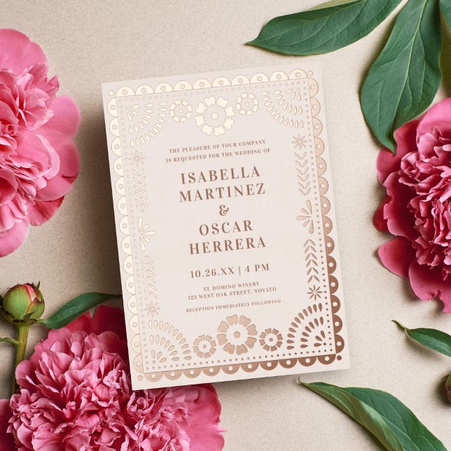 Invitation En Aluminium Magnifique Papel Picado Boda Mariage REAL (Créateur téléchargé)