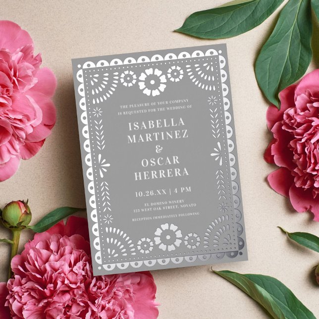 Invitation En Aluminium Magnifique Papel Picado Boda Mariage REAL (Créateur téléchargé)