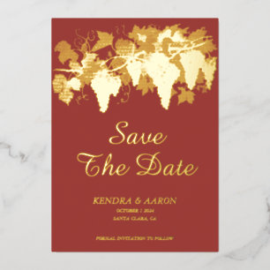 Invitation En Aluminium Magnifique Save The Date de la Winery Rouge