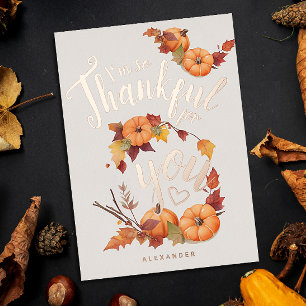 Invitation En Aluminium Magnifiques citrouilles orange de Thanksgiving Amo