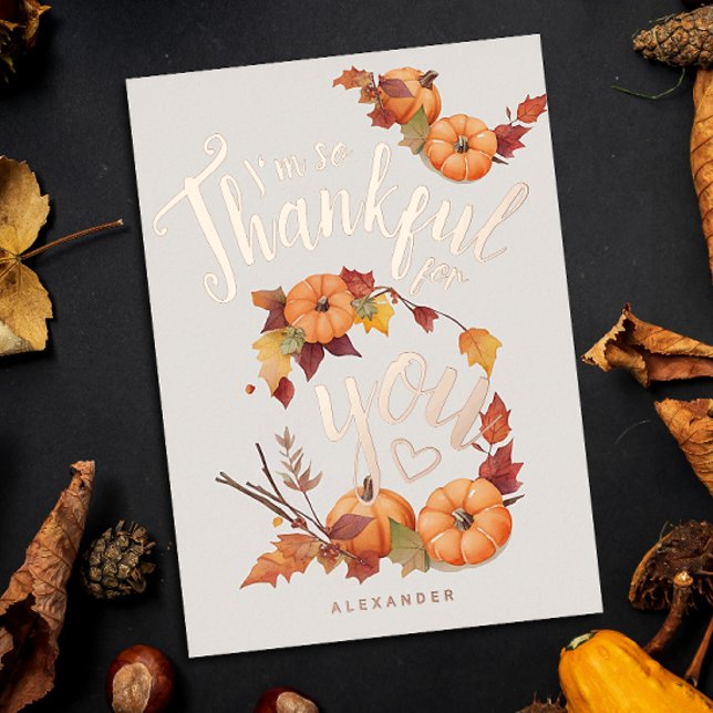 Invitation En Aluminium Magnifiques citrouilles orange de Thanksgiving Amo (Créateur téléchargé)