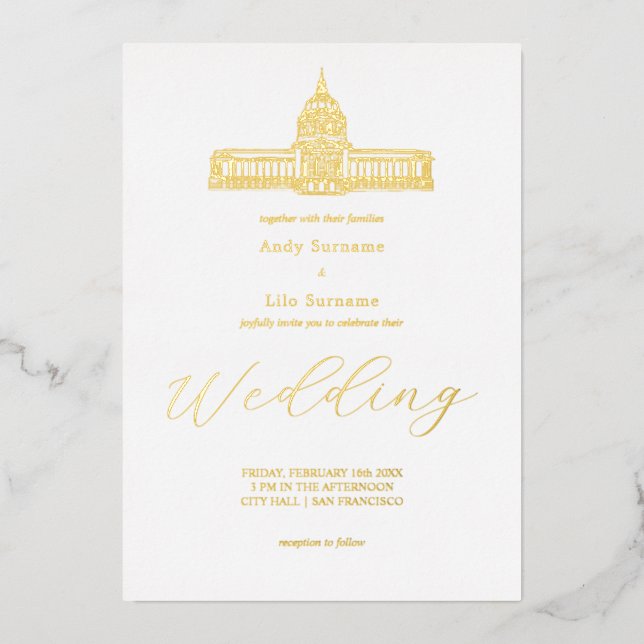 Invitation En Aluminium Mairie de San Francisco  (Recto)