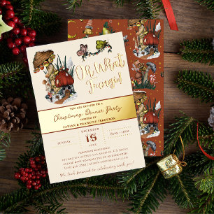 Invitation En Aluminium Maison Champignon Merry Mignonne Fête de Noël