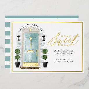 Invitation En Aluminium Maison Douce Maison - Nous avons Déménagé Porte Aq