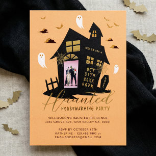 Invitation En Aluminium Maison hantée Halloween Fête du réchauffement de l