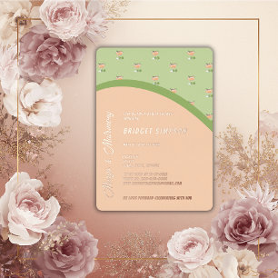 Invitation En Aluminium margs chic boho et douche matrimoniale