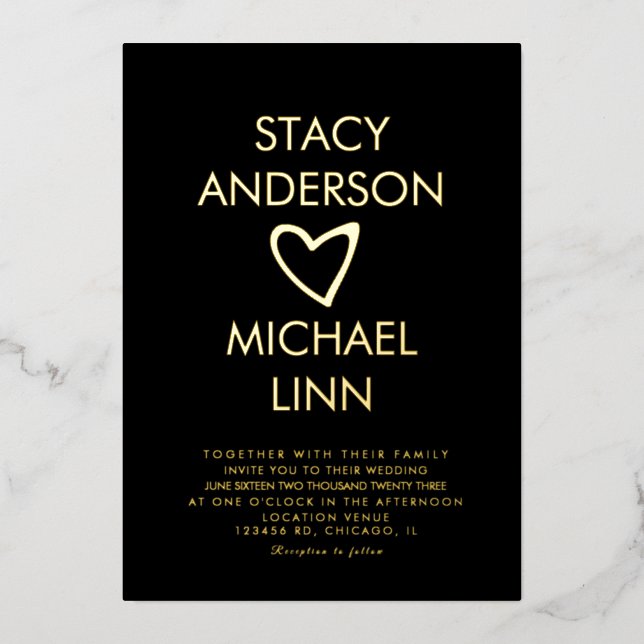 Invitation En Aluminium Mariage à main ouverte moderne Pressé  (Recto)