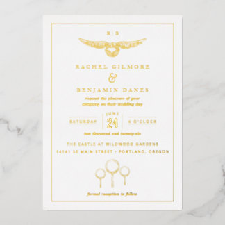 Invitation En Aluminium Mariage Aquarelle Magique Harry Potter