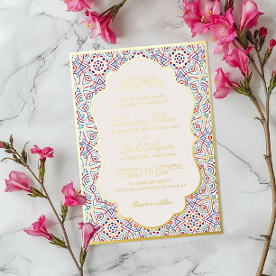 Invitation En Aluminium Mariage artistique islamique Mihrab persan