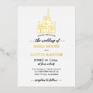 Invitation En Aluminium Mariage au Château de Princesse