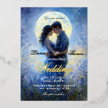 Mariage au Clair de Lune Thème d'Amour Céleste Nui