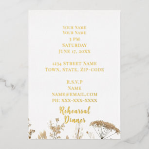 Invitation En Aluminium Mariage aux fleurs sauvages de Golden Meadow