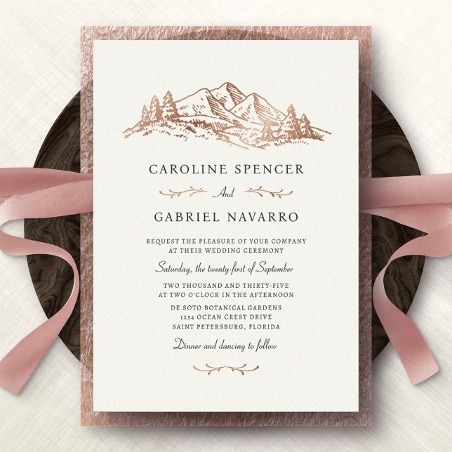 Invitation En Aluminium Mariage Aventure Montagne (Créateur téléchargé)