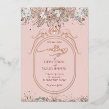 mariage bohème floral rose gold