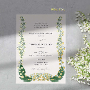Invitation En Aluminium Mariage Bohème Romantique Aquarelle Vallée de Lys