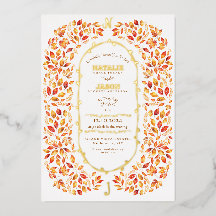 Mariage Bohème Rustique aux Feuilles Automnales Él