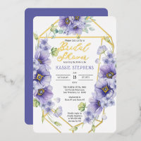 Mariage Bohème Violet Pourpre Géométrique - Or