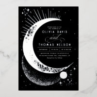 Mariage Boho de nuit étoilé de la lune de croissan