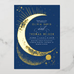 Invitation En Aluminium Mariage Boho de nuit étoilé de la lune de croissan<br><div class="desc">Cette invitation marque le début d'une aventure extraordinaire, idéale pour les couples rêvant d'un mariage inspiré par des thèmes comme "Under the Stars", "Written in the Stars" ou "To the Moon and Back". Il présente la splendeur du cosmos, avec des planètes énigmatiques, des galaxies tentacules et des constellations éternelles, le...</div>