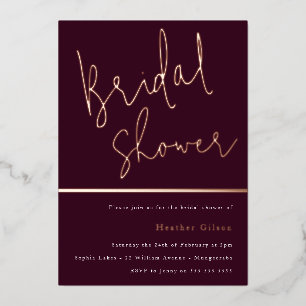 Invitation En Aluminium Mariage bourgeois et or rose Moderne douche de mar