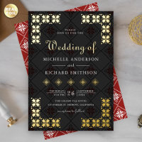 Mariage Broderie Ukrainienne Rouge Noir Or