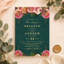 Mariage Chic Blooming Vert Sarcelle Profond Photo