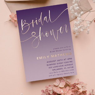 Invitation En Aluminium Mariage Chic Fuschia et Rose Gold Calligraphié