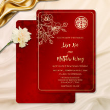 Mariage Chinois Fleur de Cerisier Or