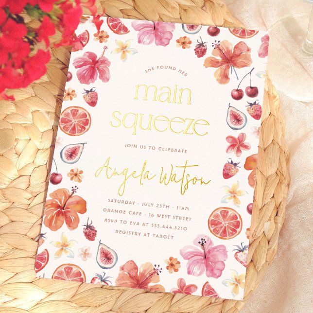 Invitation En Aluminium Mariage Citron Fête de Mariée (Créateur téléchargé)