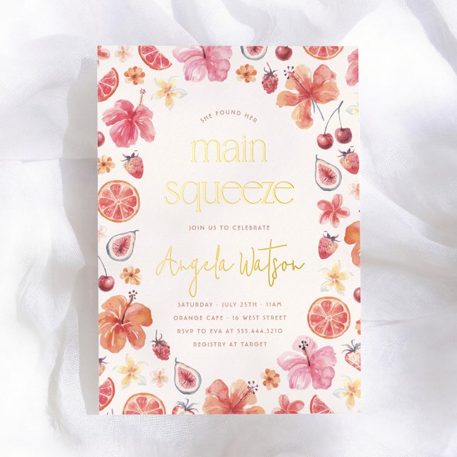 Invitation En Aluminium Mariage Citron Fête de Mariée (Créateur téléchargé)
