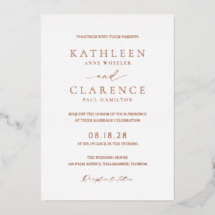 Invitation En Aluminium Mariage classique classique classique simple et mi